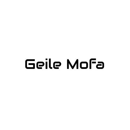 Geile Mofa Schriftzug in Schwarz